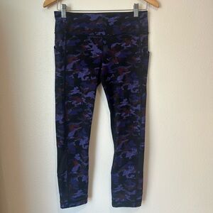 lululemon athletica Purple and Black capri Leggings
